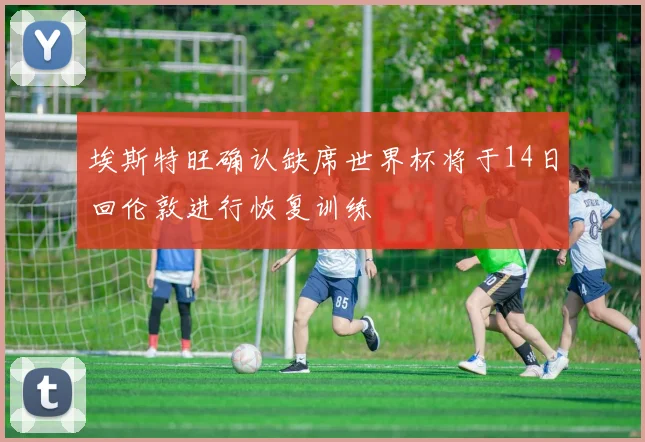 埃斯特旺确认缺席世界杯将于14日回伦敦进行恢复训练